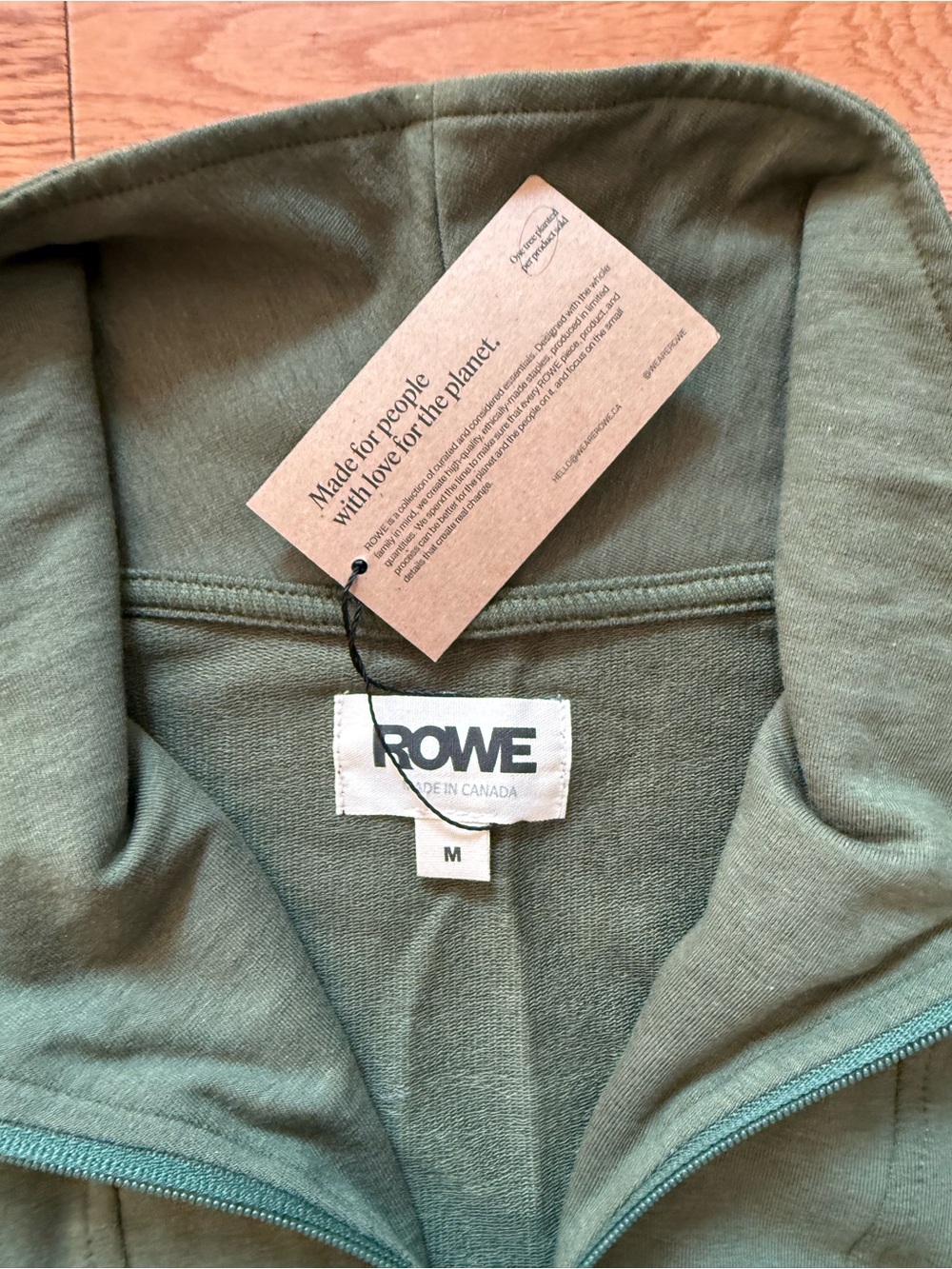 ROWE NWT unisex Medium quarter zip french terry - Picture 3 of 12